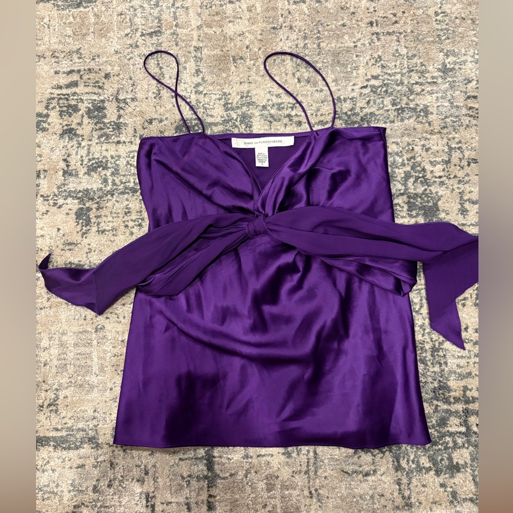 Diane Von Furstenberg Rich Purple Silk Top